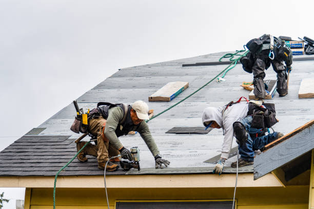 Professional Emergency Roof Repair technician working in Cresson, TX